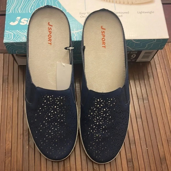 Jsport Ladies' Floral Mule Size 9 Blue New With Box J Sport - Picture 9 of 10
